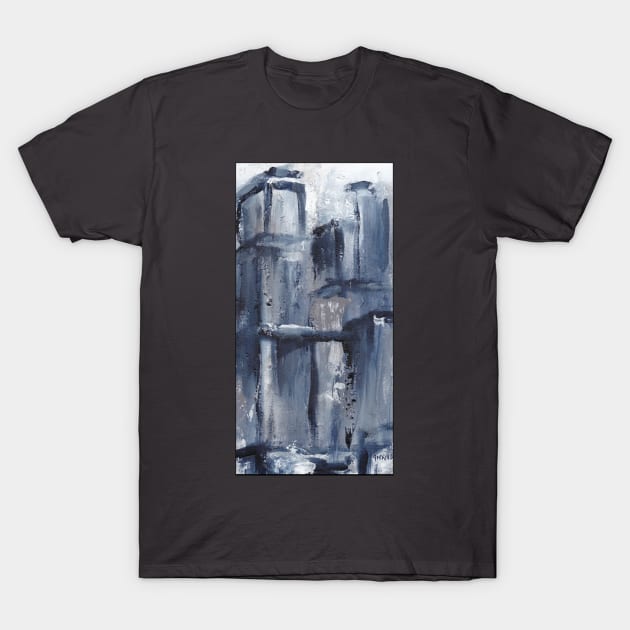 Grey abstract T-Shirt by sukhpalgrewal